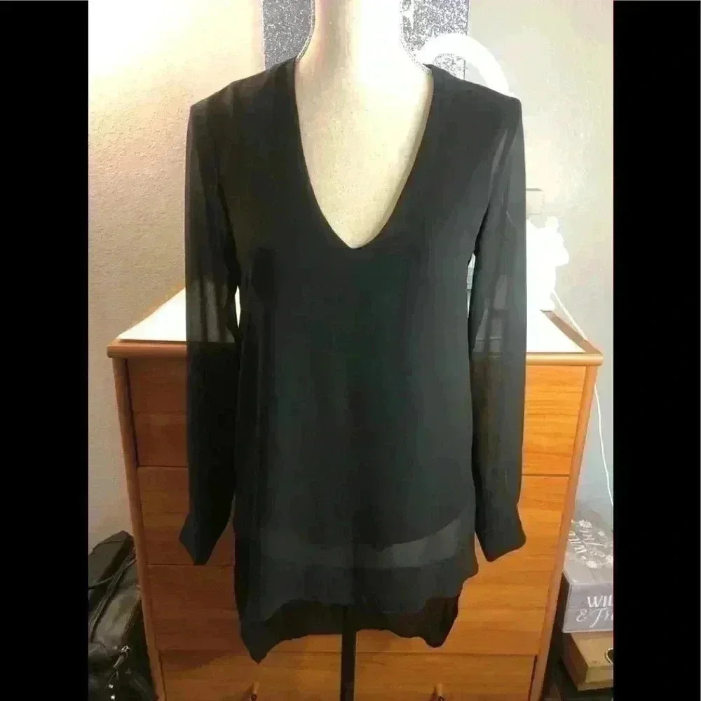 Zara black premium collection top sz XS NWT